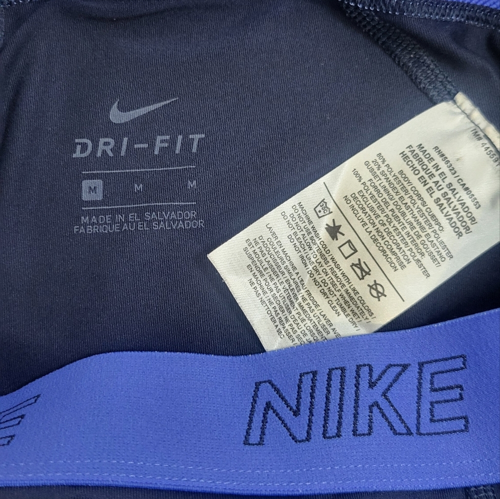 Medium Nike Women's Blue/ Navy Blue Shorts - Picture 3 of 3
